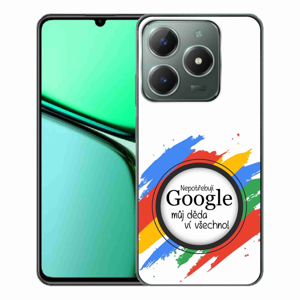 Gélový kryt mmCase na Realme C61 - dedo vie všetko biele pozadie