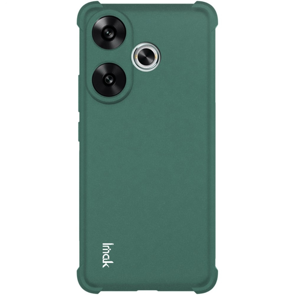IMK matný gélový obal s vystuženými rohmi na Xiaomi Poco F6 - zelený