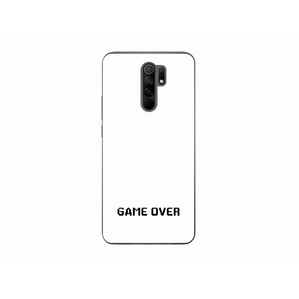 Gélový kryt mmCase na Xiaomi Redmi 9 - game over biele pozadie