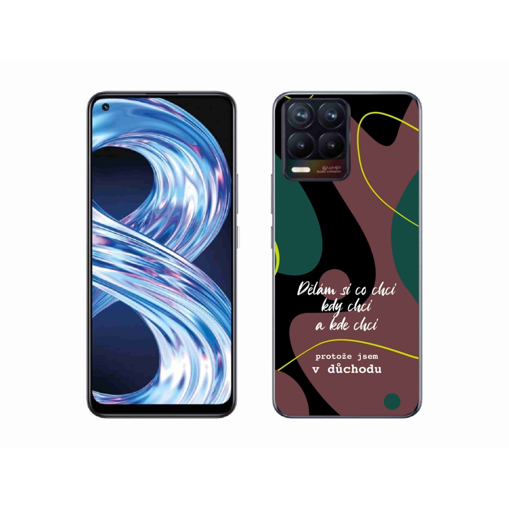 Gélový kryt mmCase na Realme 8 4G - vtipný text 10 čierne pozadie