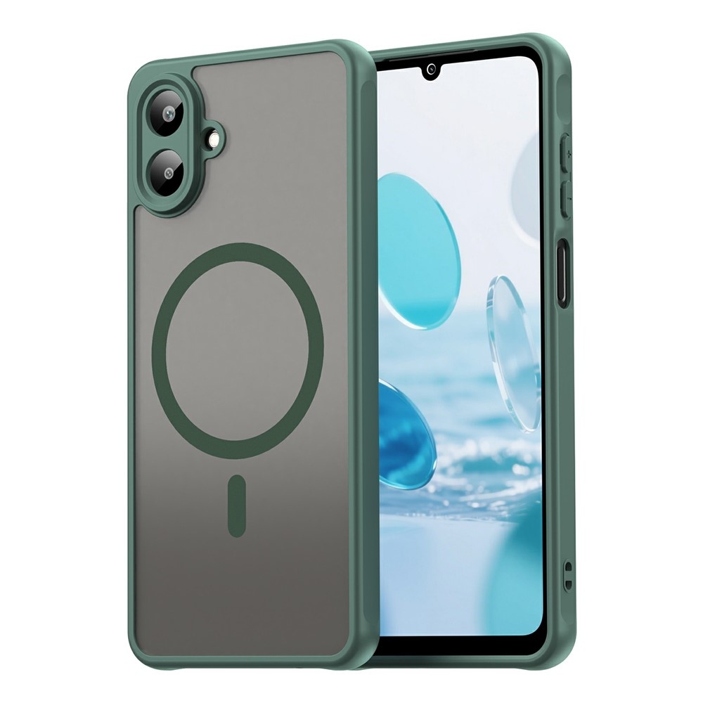 Case matný gélový obal s MagSafe na Samsung Galaxy A07 4G - zelený