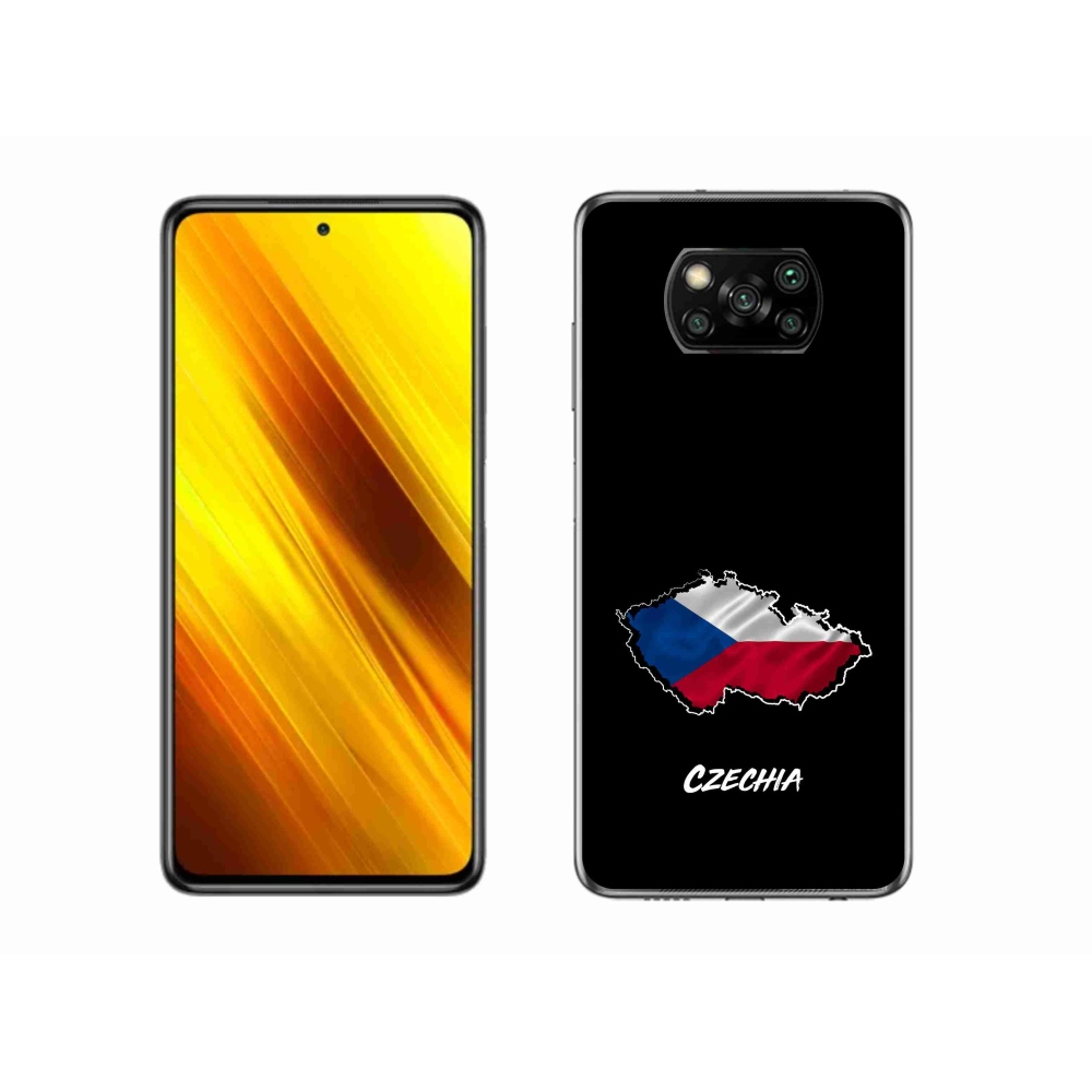 Gélový kryt mmCase na Xiaomi Poco X3 Pro - Czechia čierne pozadie
