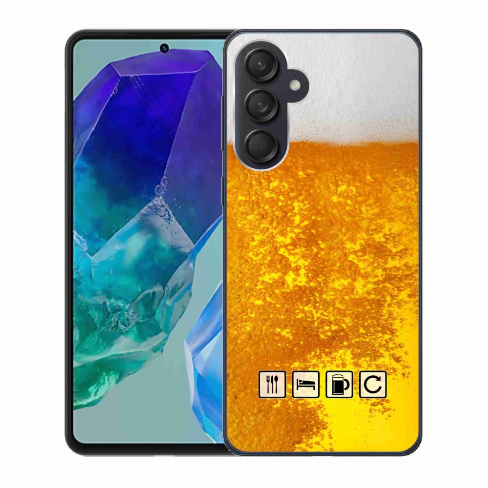 Gélový kryt mmCase na Samsung Galaxy M55 5G - pivný motív 3