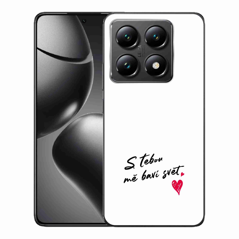 Gélový kryt mmCase na Xiaomi 14T - zamilovaný text 1 biele pozadie