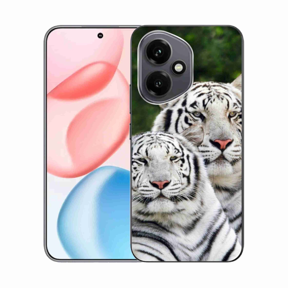 Gélový kryt mmCase na Honor 400 - bieli tigre