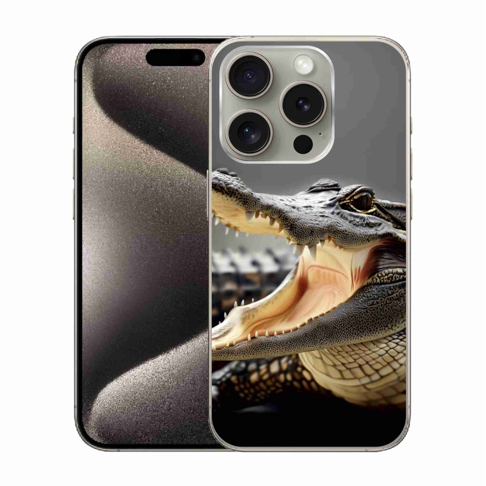 Gélový kryt mmCase na iPhone 15 Pro - krokodíl