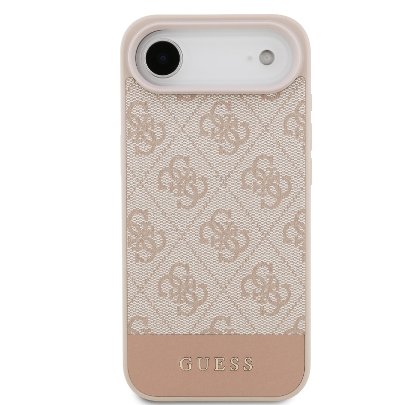 Guess PU 4G Stripe Zadný Kryt pre iPhone Air Pink