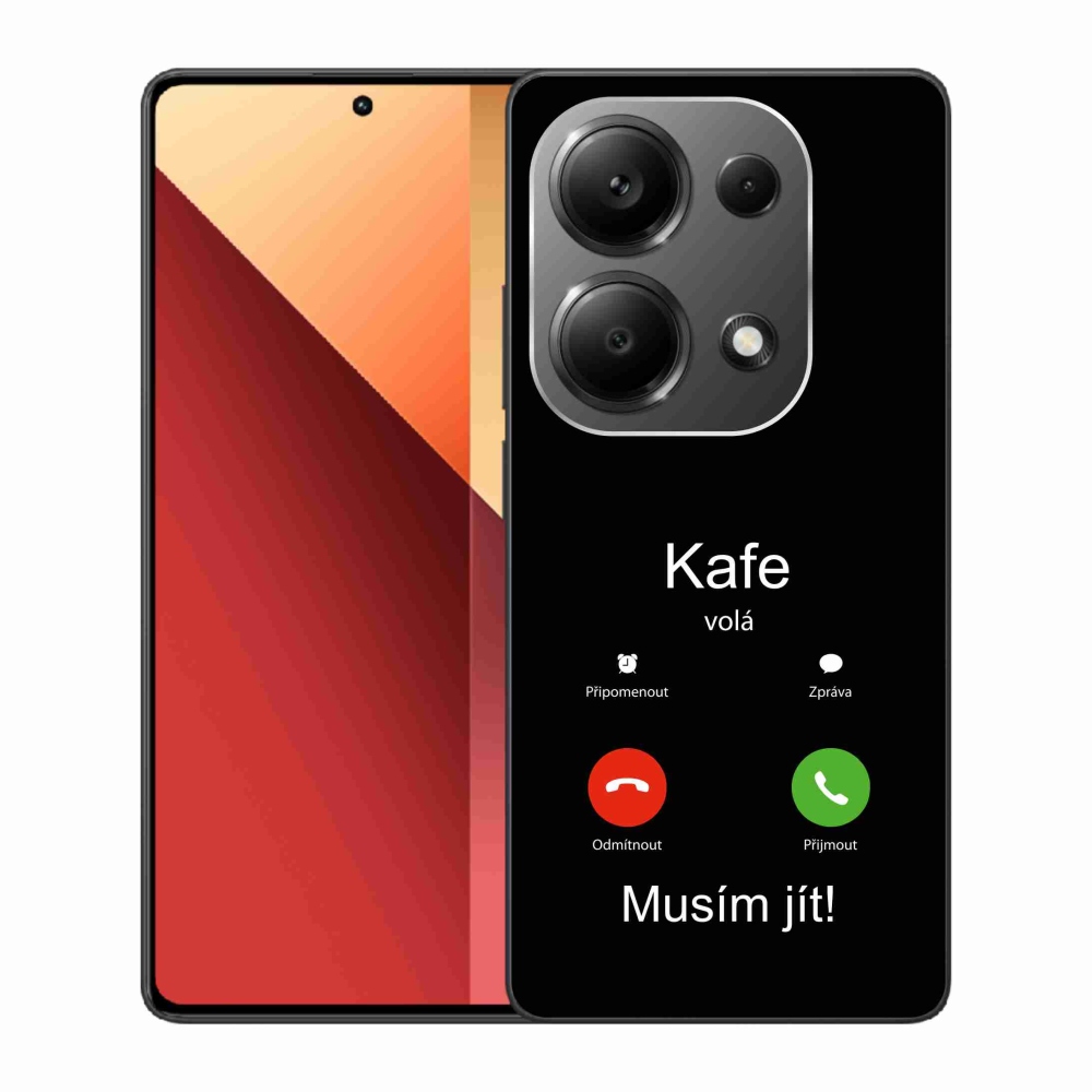 Gélový kryt mmCase na Xiaomi Redmi Note 13 Pro 4G/Poco M6 Pro - kafe volá čierne pozadie