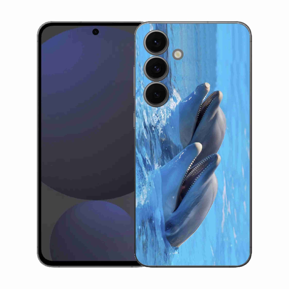 Gélový kryt mmCase na Samsung Galaxy S25 FE - delfíny