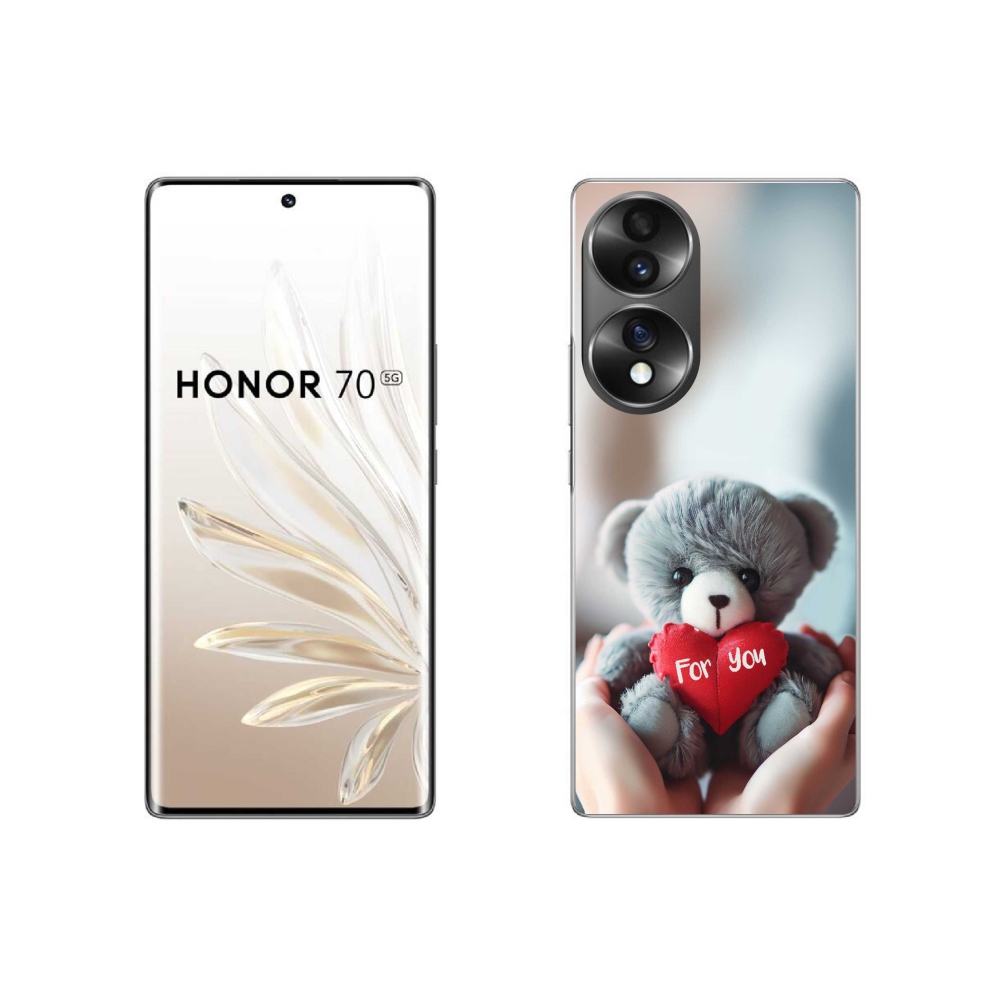 Gélový kryt mmCase na Honor 70 - medvedík pre zamilovaných