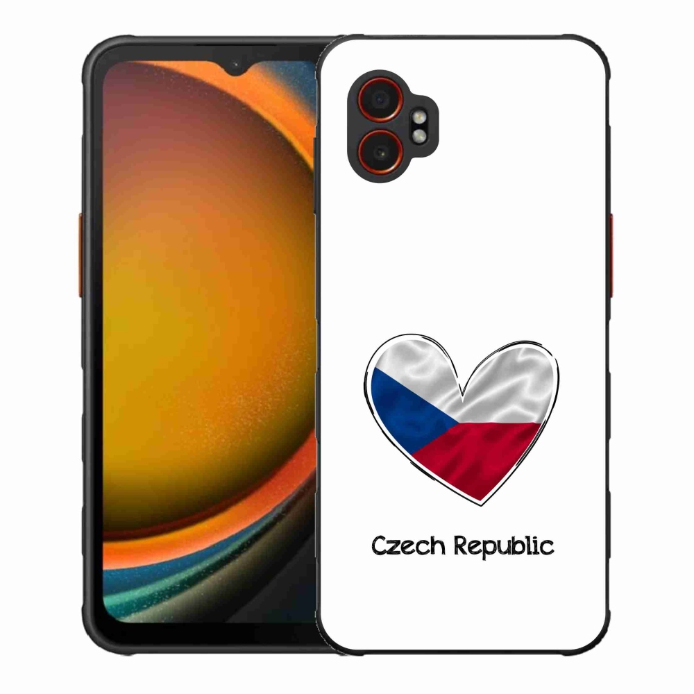 Gélový kryt mmCase na Samsung Galaxy Xcover 7 Pro - vlajka srdca biele pozadie