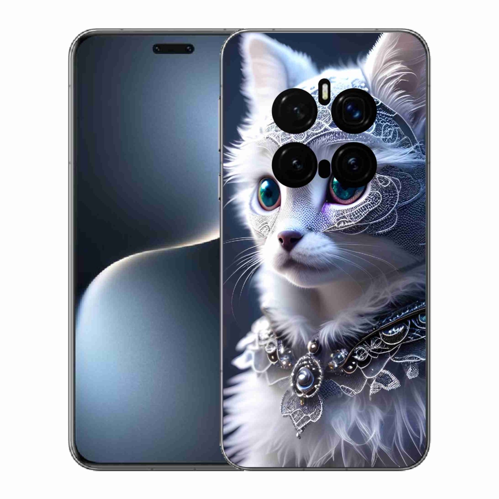 Gélový kryt mmCase na Honor Magic 7 Pro 5G - biela mačka
