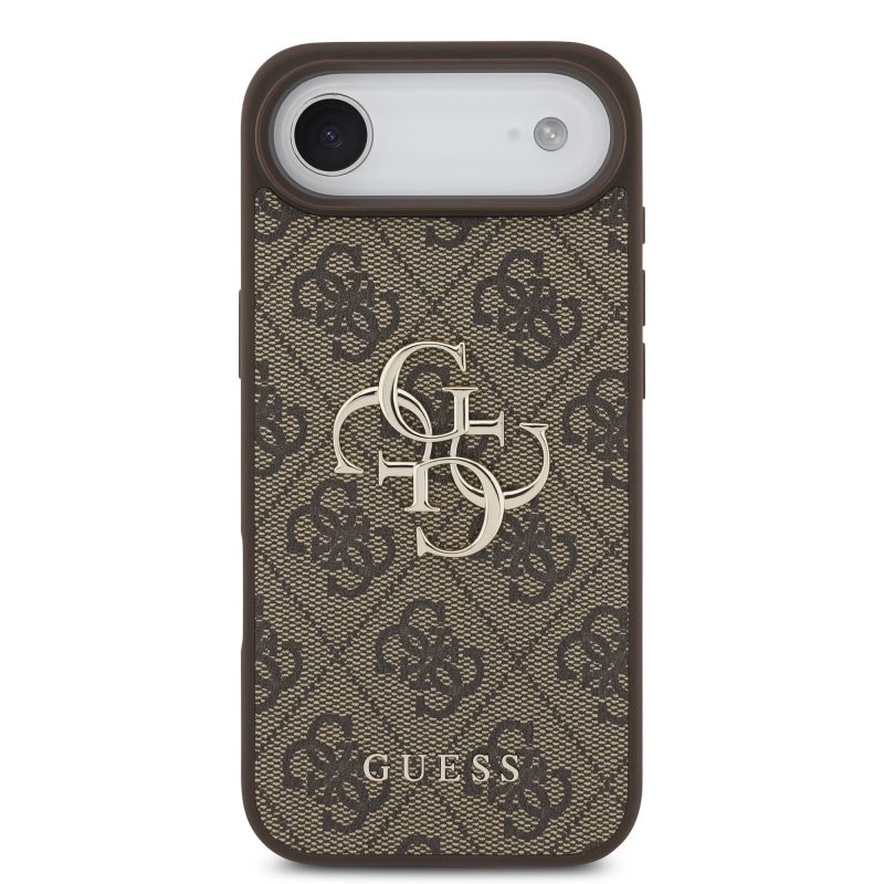 Guess PU 4G Metal Logo Zadný Kryt pre iPhone Air Brown