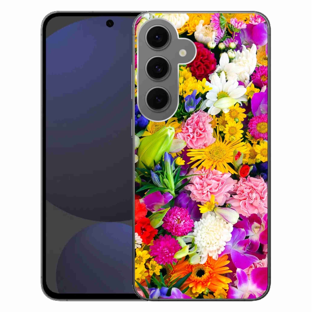 Gélový kryt mmCase na Samsung Galaxy S24 FE - kvety 12