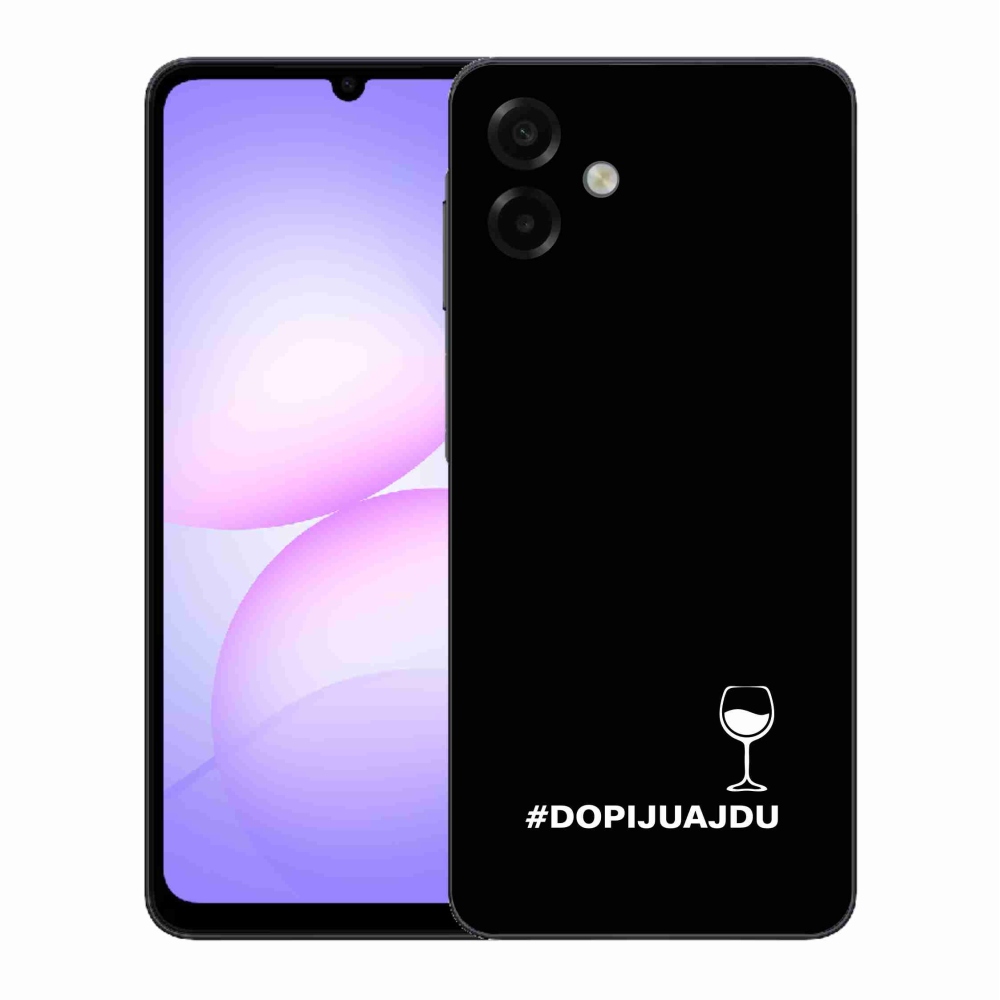 Gélový kryt mmCase na Samsung Galaxy A07 4G - vínny motív čierne pozadie