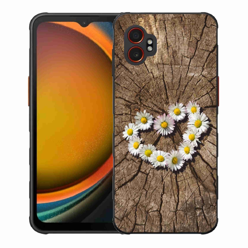 Gélový kryt mmCase na Samsung Galaxy Xcover 7 Pro - srdce z margaréty