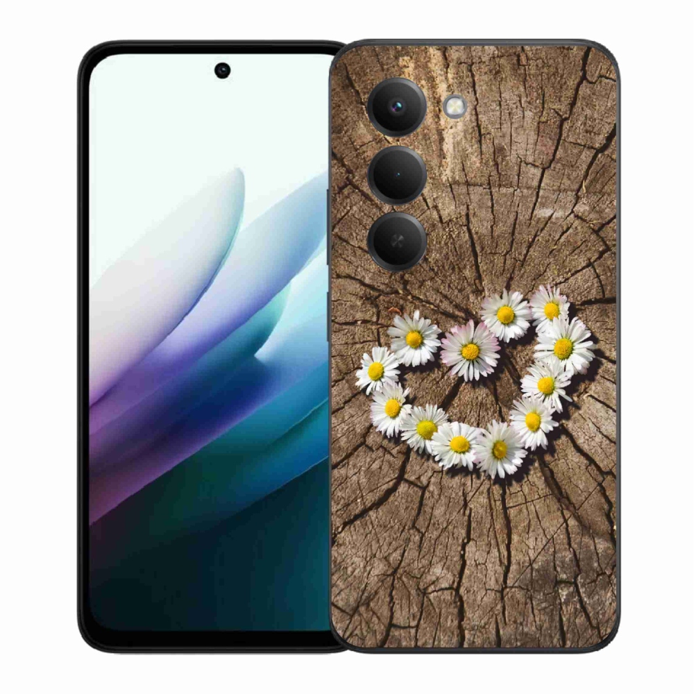 Gélový kryt mmCase na Xiaomi Redmi 15 4G/5G (171mm) - srdce z margaréty
