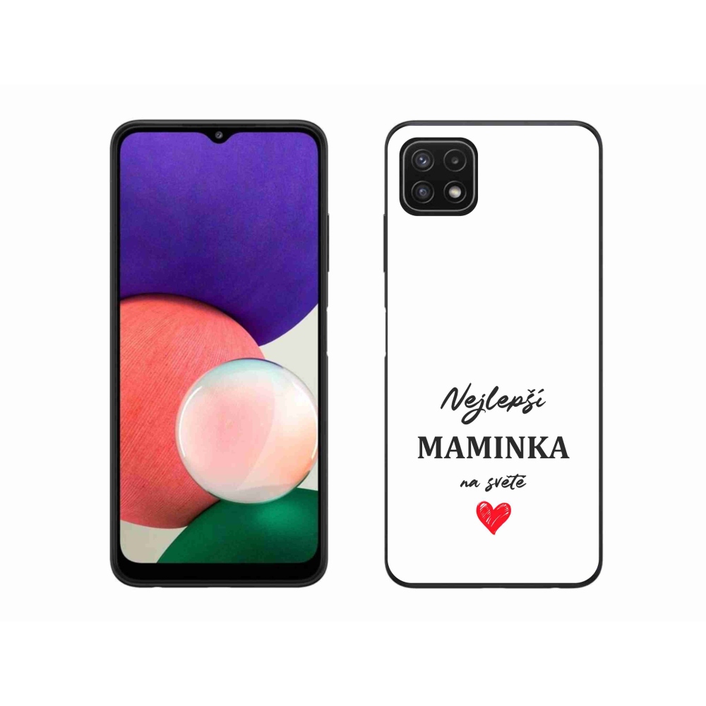 Gélový kryt mmCase na Samsung Galaxy A22 5G - najlepšia mamička 1 biele pozadie