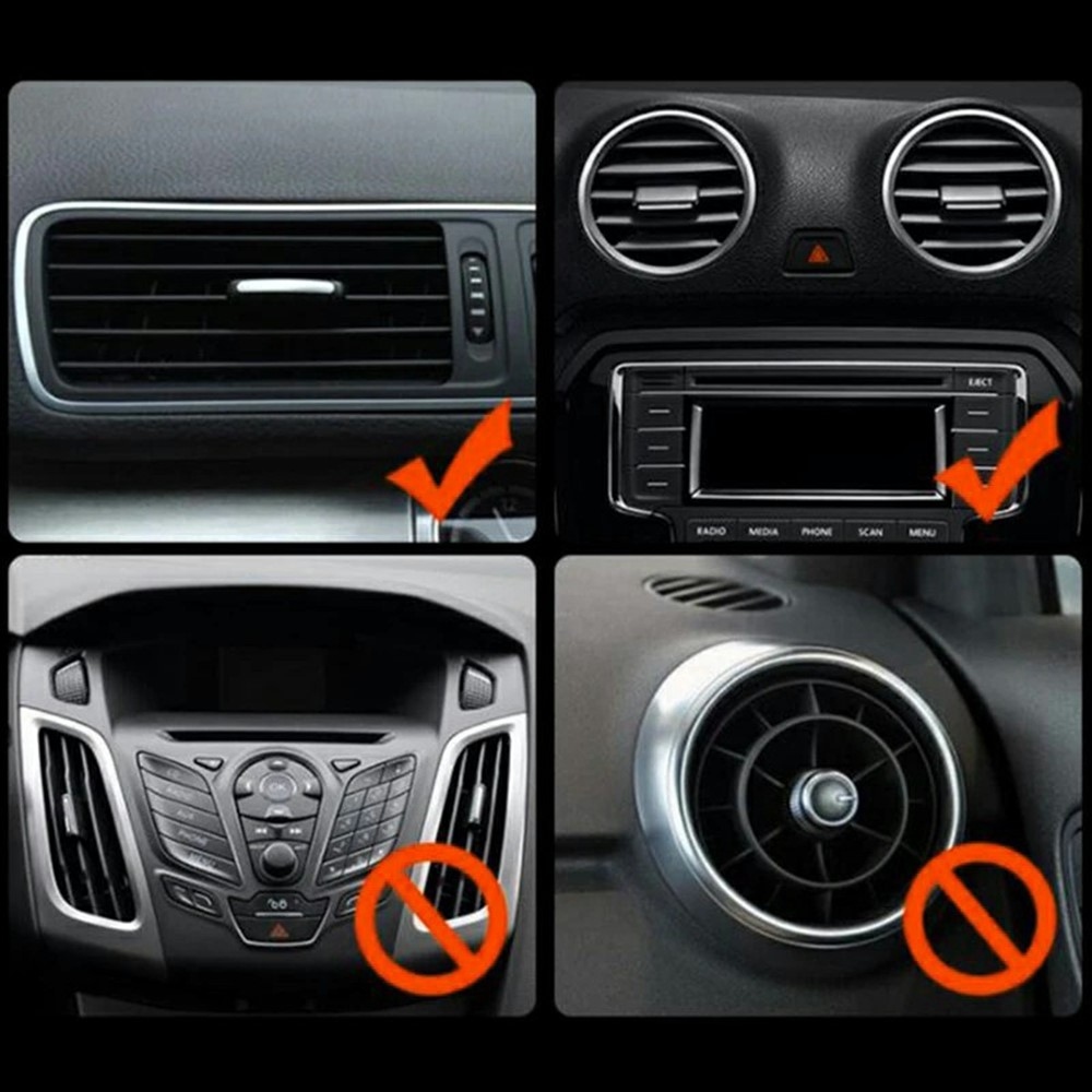 Držiak nápojov do auta na mriežku ventilácie - čierny