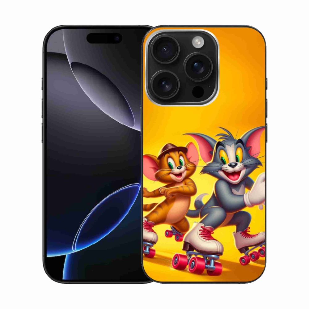 Gélový kryt mmCase na iPhone 16 Pro - tom a jerry