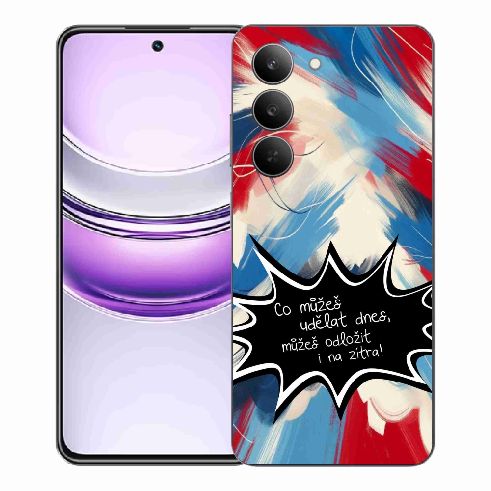 Gélový kryt mmCase na Realme 14x 5G - vtipný text 9 čierne pozadie