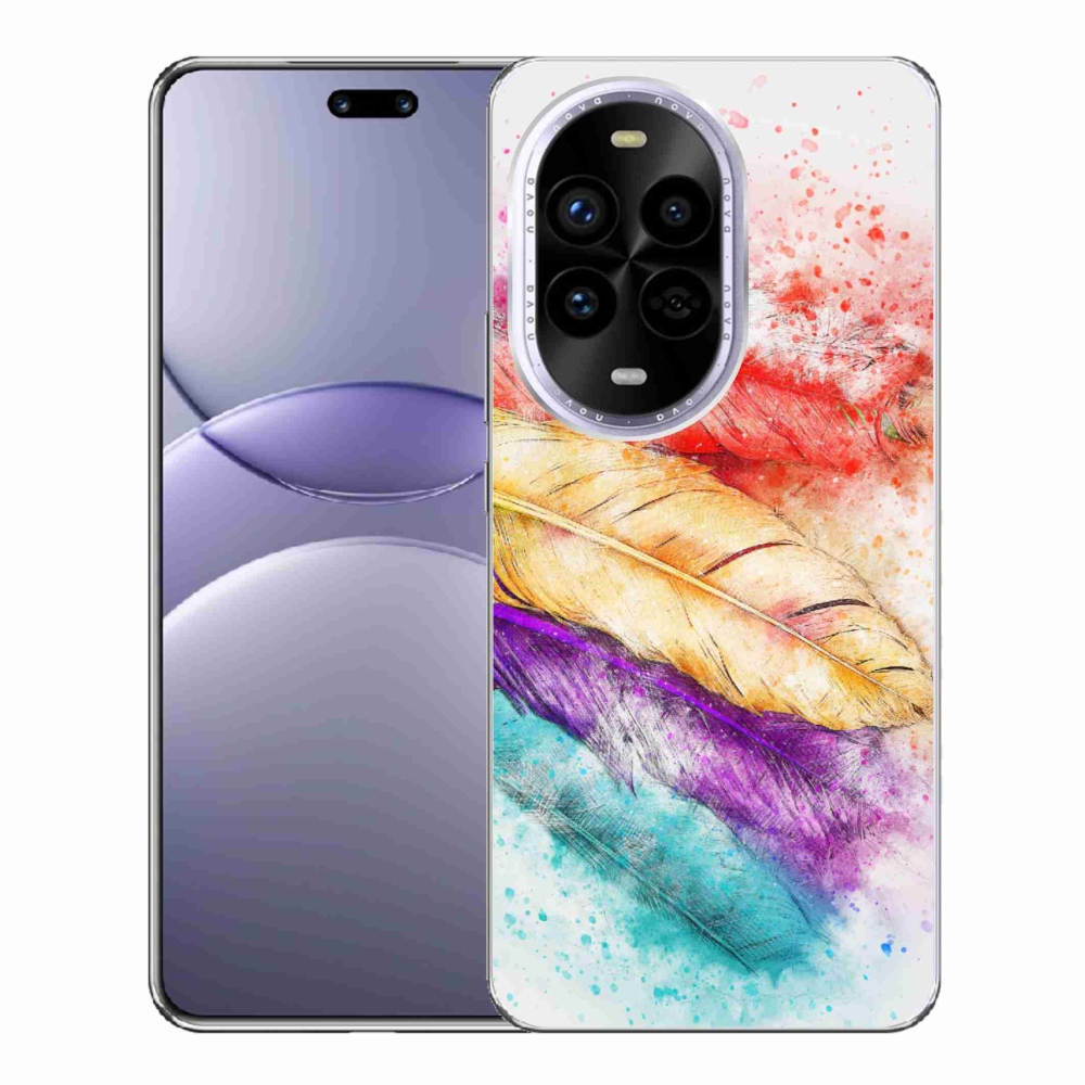Gélový kryt mmCase na Huawei Nova 13 Pro 5G - farebné perie