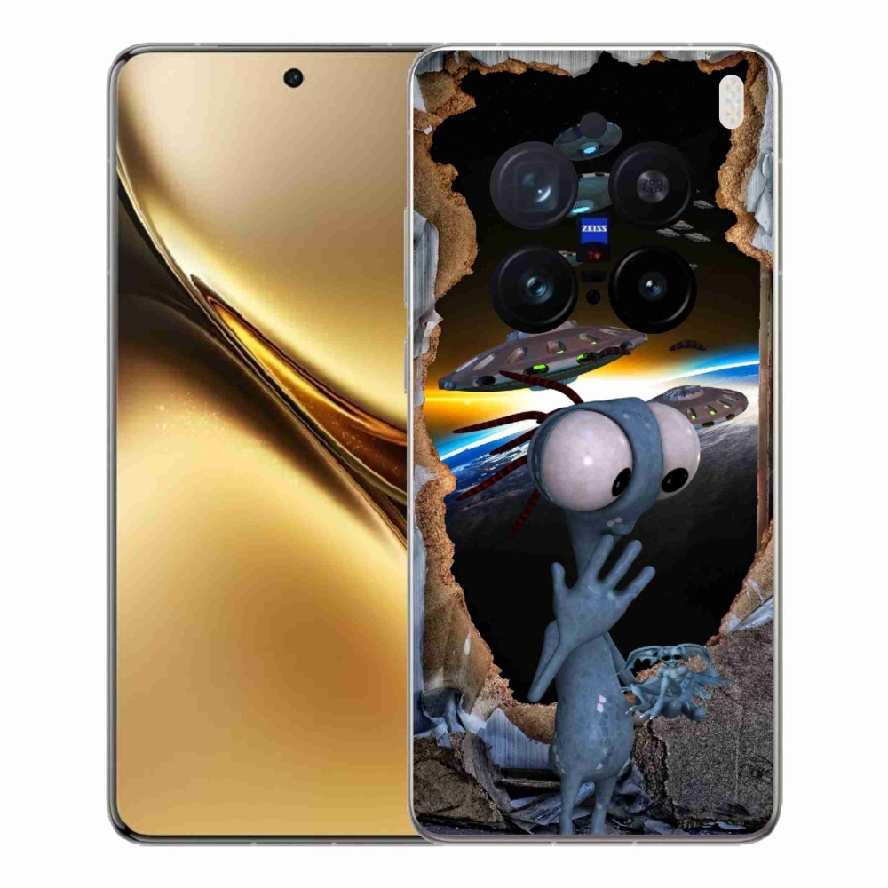 Gélový kryt mmCase na Vivo X200 Pro 5G - mimozemšťan