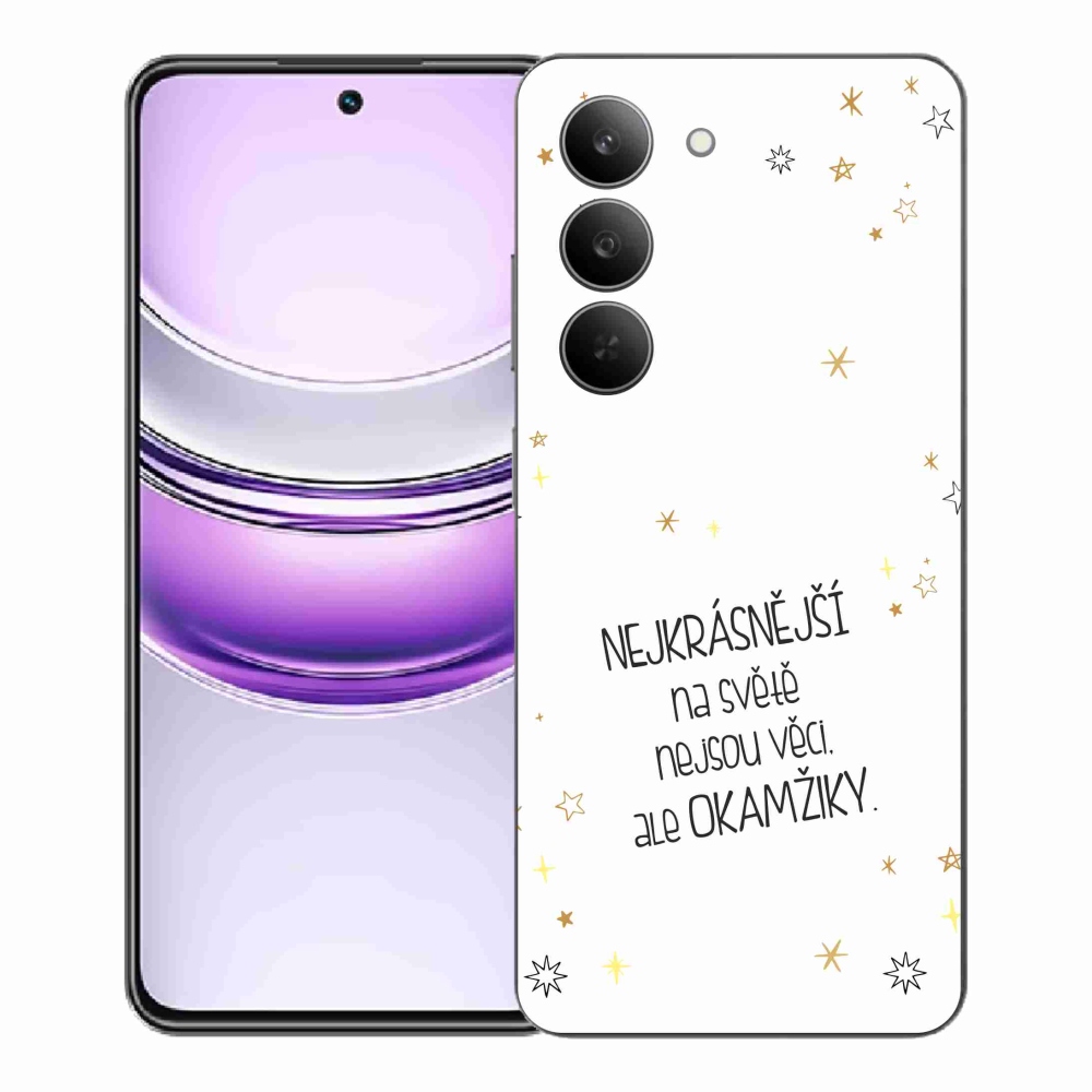 Gélový kryt mmCase na Realme 14x 5G - citát 4 biele pozadie