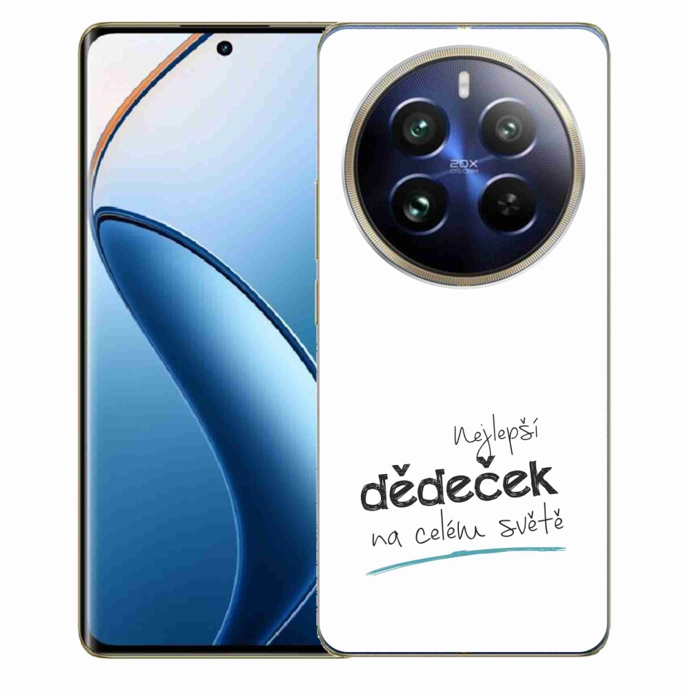 Gélový kryt mmCase na Realme 12 Pro 5G/12 Pro+ 5G - najlepší dedko 3 biele pozadie