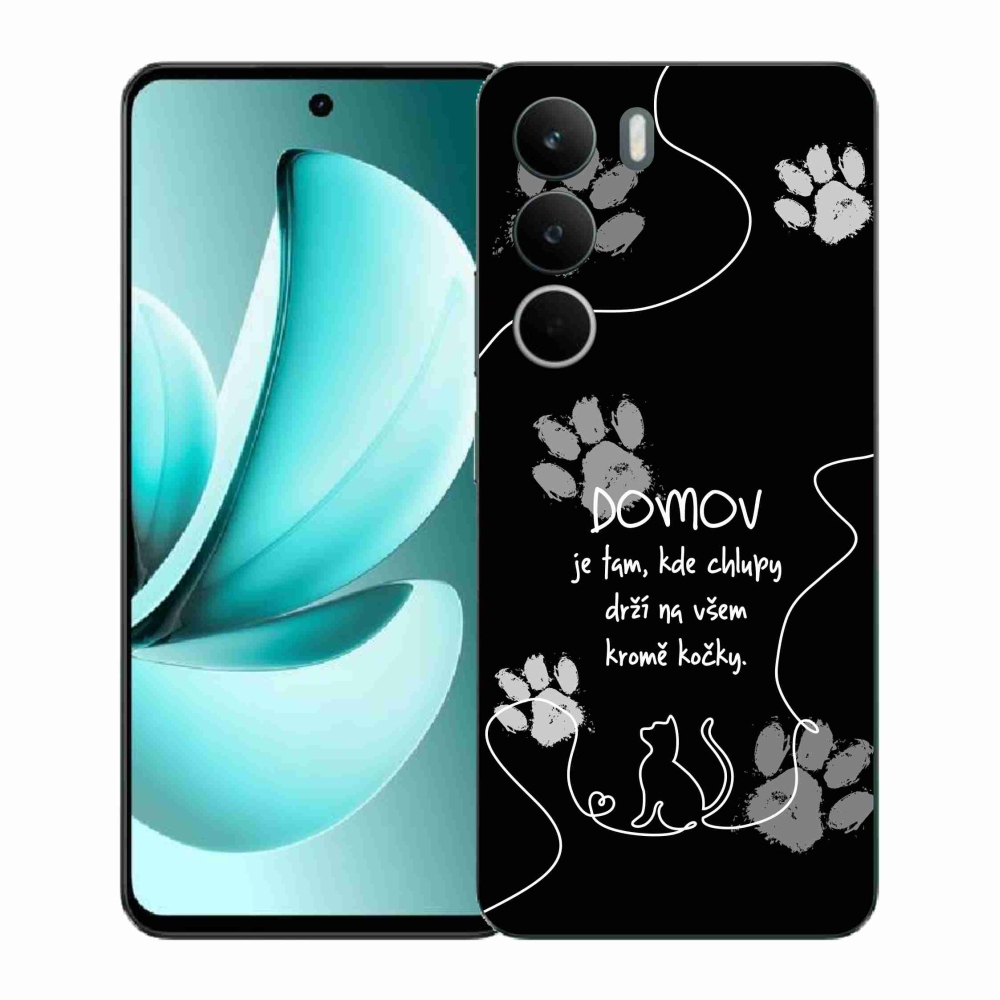 Gélový kryt mmCase na Realme C71 - mačacie motív čierne pozadie