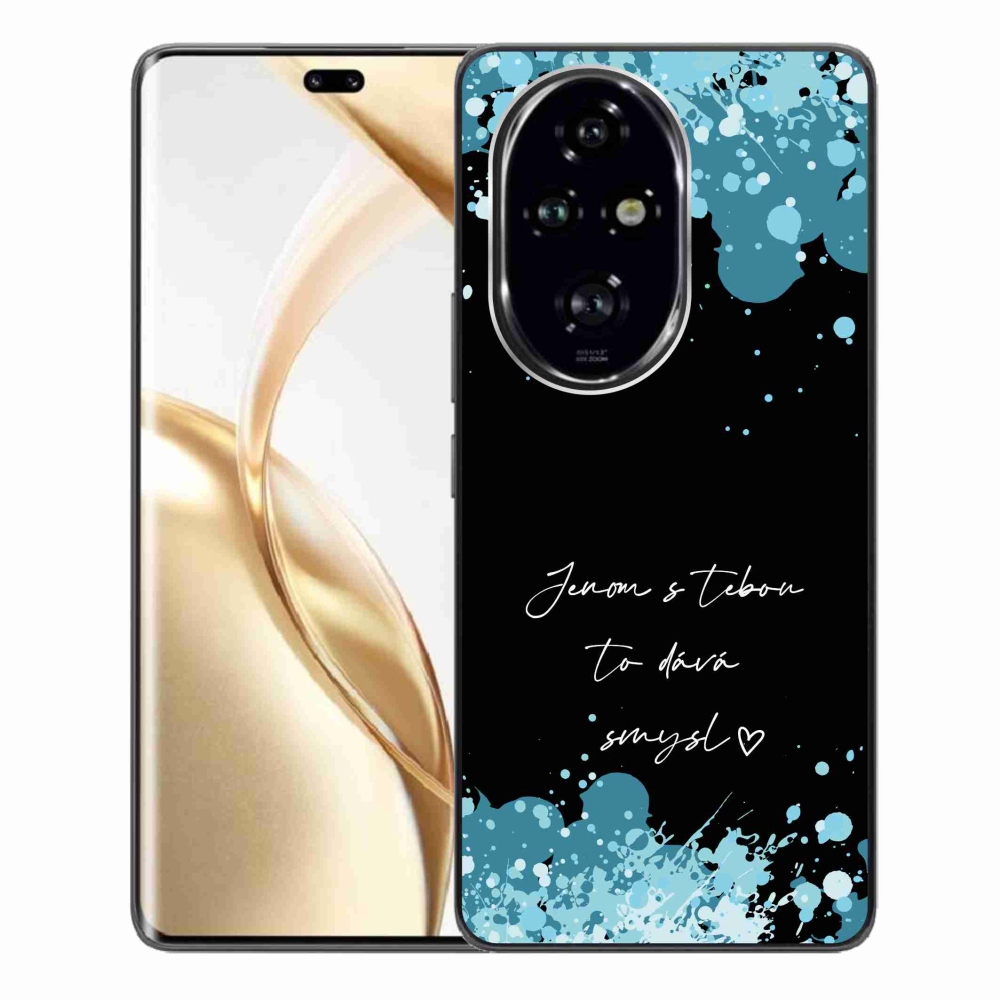 Gélový kryt mmCase na Honor 200 Pro 5G - zamilovaný text čierne pozadie