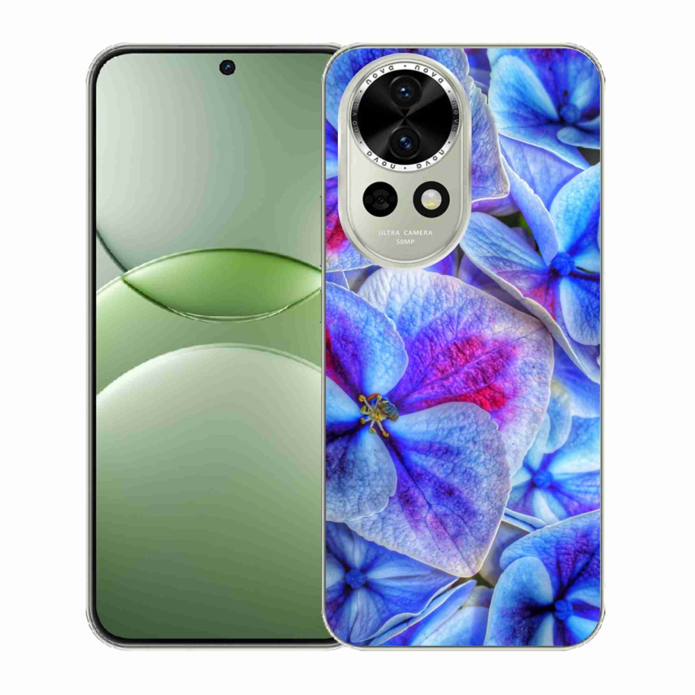 Gélový kryt mmCase na Huawei Nova 13 5G - modré kvety 1