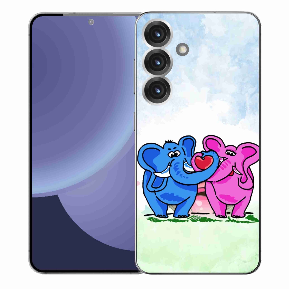 Gélový kryt mmCase na Samsung Galaxy S25+ - zamilovaní slony
