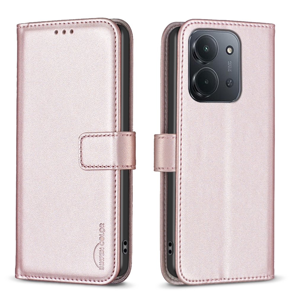 BNF knižkové púzdro na Xiaomi Redmi 15C 4G/5G (173mm) - ružovozlaté
