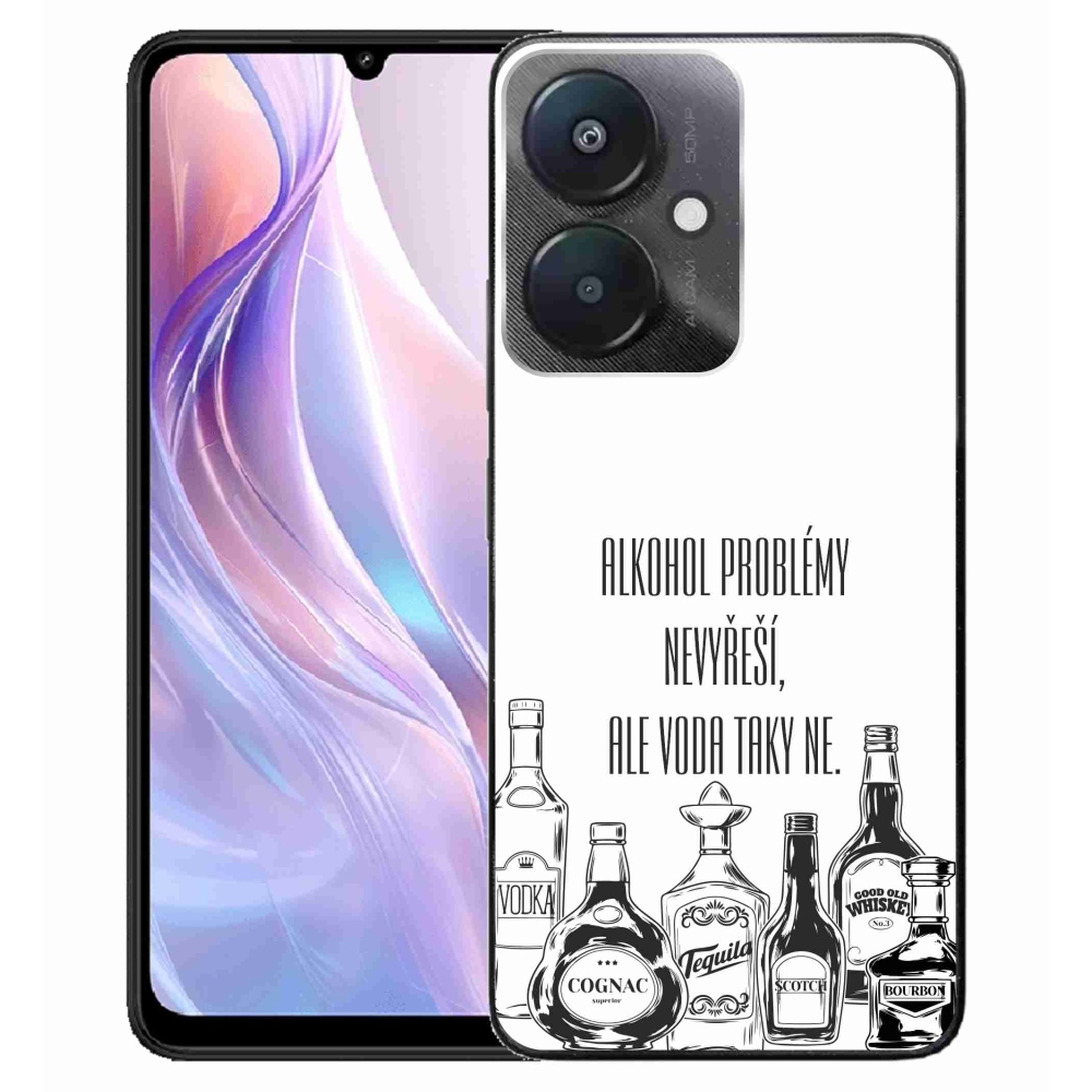 Gélový kryt mmCase na Xiaomi Redmi 13C 5G - vtipný text biele pozadie