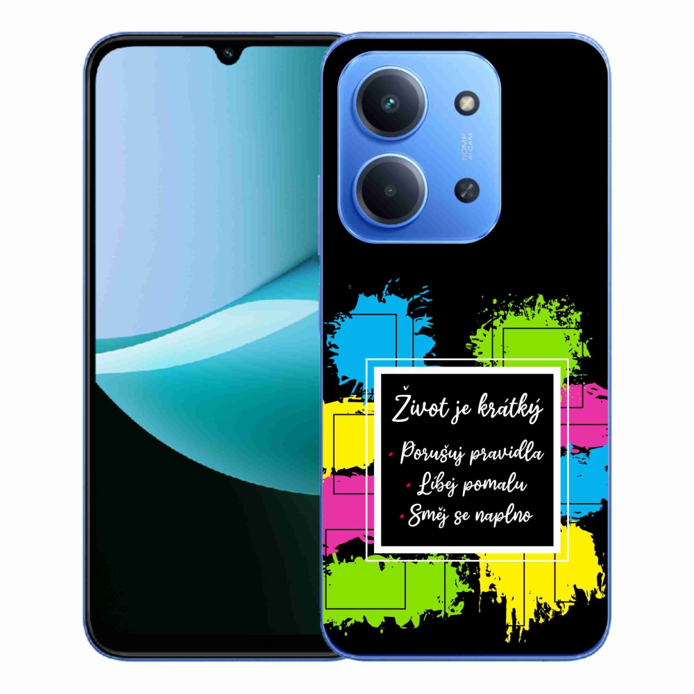 Gélový kryt mmCase na Xiaomi Redmi 15C 4G/5G (173mm) - citát 5 čierne pozadie