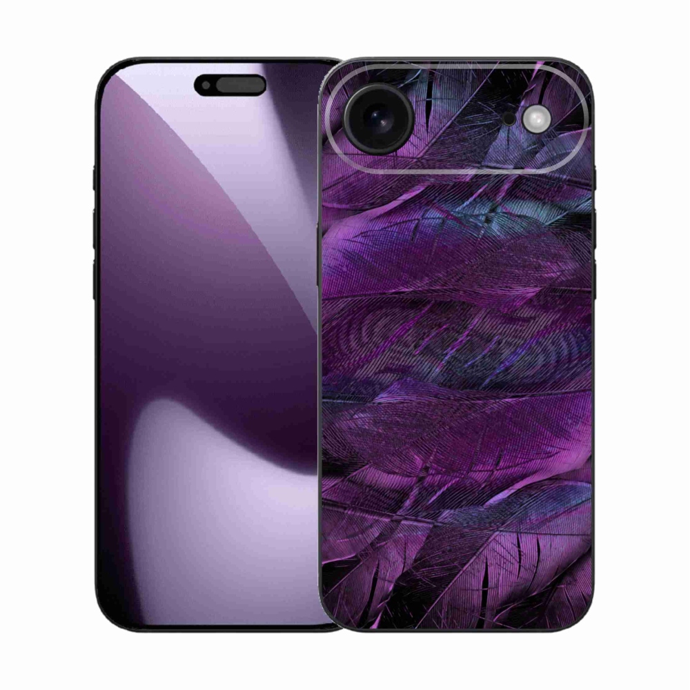 Gélový kryt mmCase na iPhone 17 Air - fialové pierka