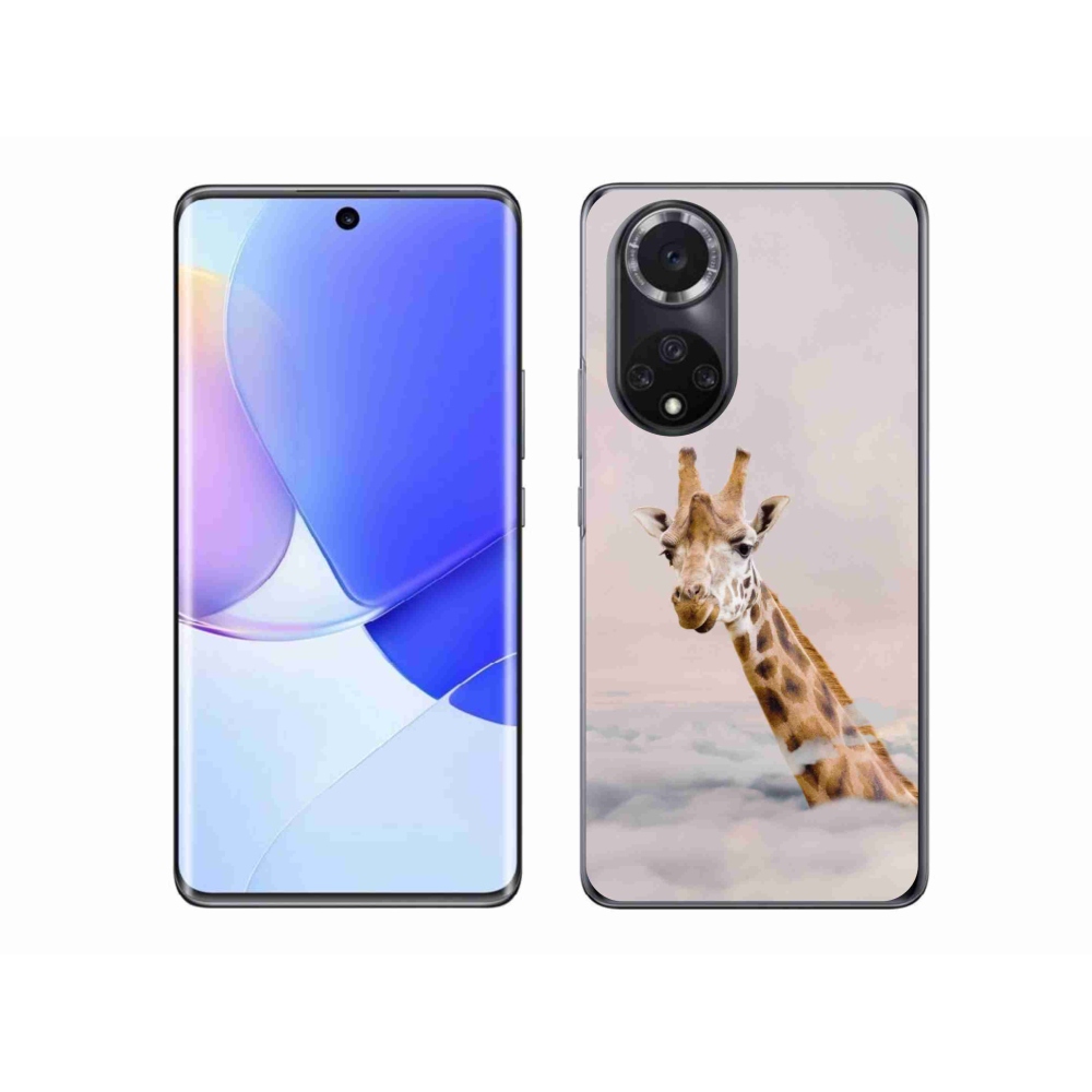 Gelový kryt mmCase na Huawei Nova 9 - žirafa v oblacích