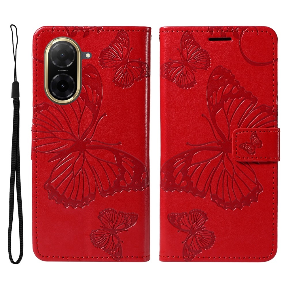 Big Butterfly knižkové puzdro na Xiaomi Redmi A5 (171.7x77.8x8.3mm) - červené