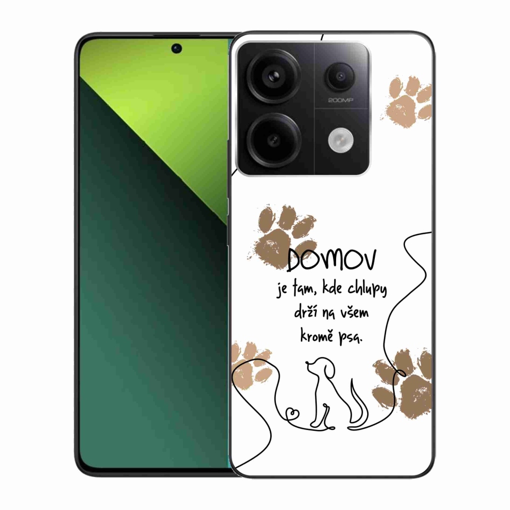 Gélový kryt mmCase na Xiaomi Redmi Note 13 Pro 5G/Poco X6 5G - psí motív biele pozadie