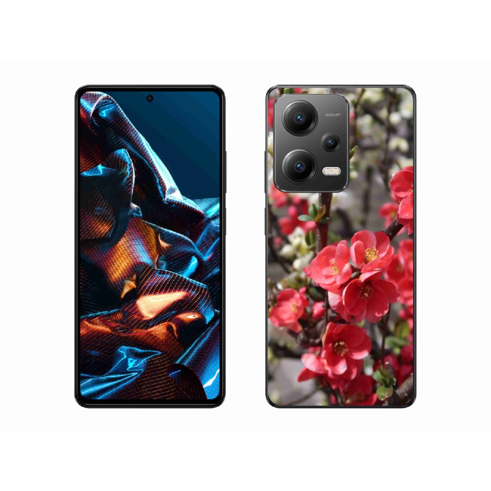 Gélový kryt mmCase na Xiaomi Redmi Note 12 Pro 5G - červené kvety