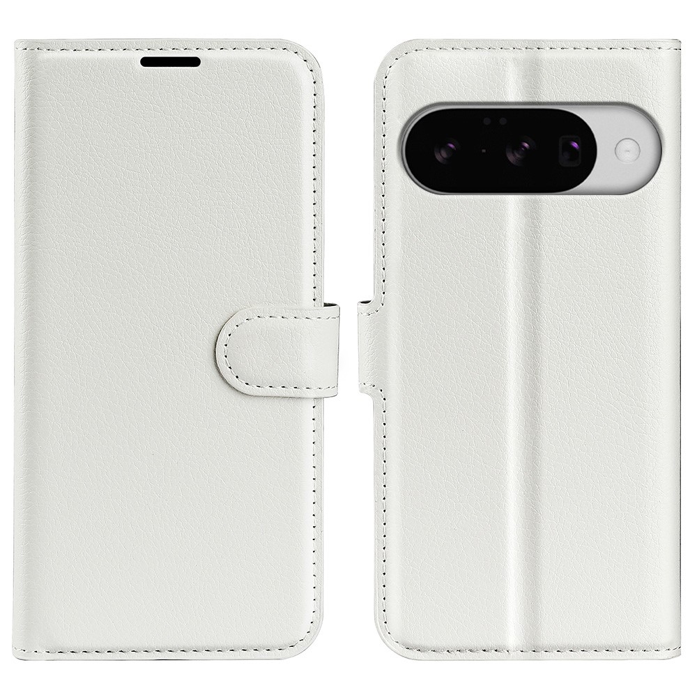 Litchi knižkové puzdro na Google Pixel 10 - biele