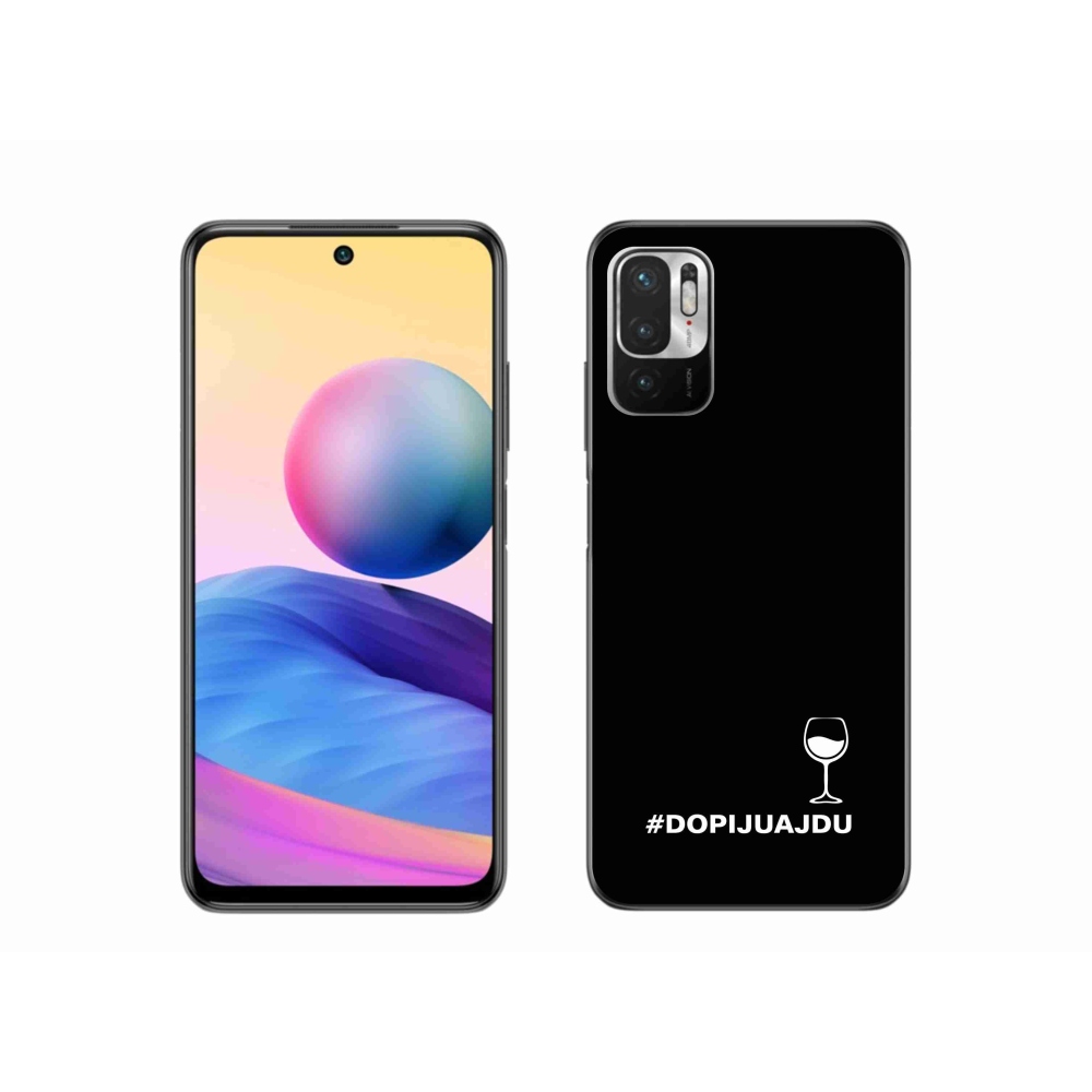 Gélový kryt mmCase na Xiaomi Redmi Note 10 5G - vínny motív čierne pozadie