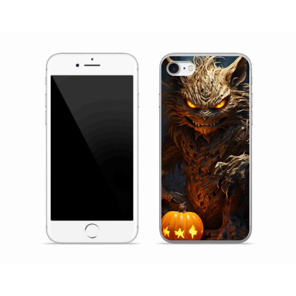 Gélový kryt mmCase na iPhone SE (2020) - halloweenska príšera