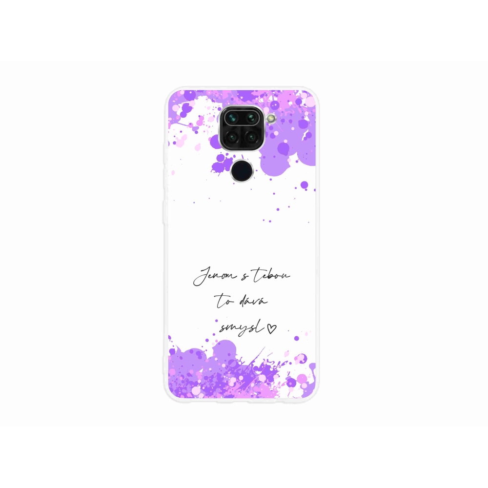 Gélový kryt mmCase na Xiaomi Redmi Note 9 - zamilovaný text biele pozadie