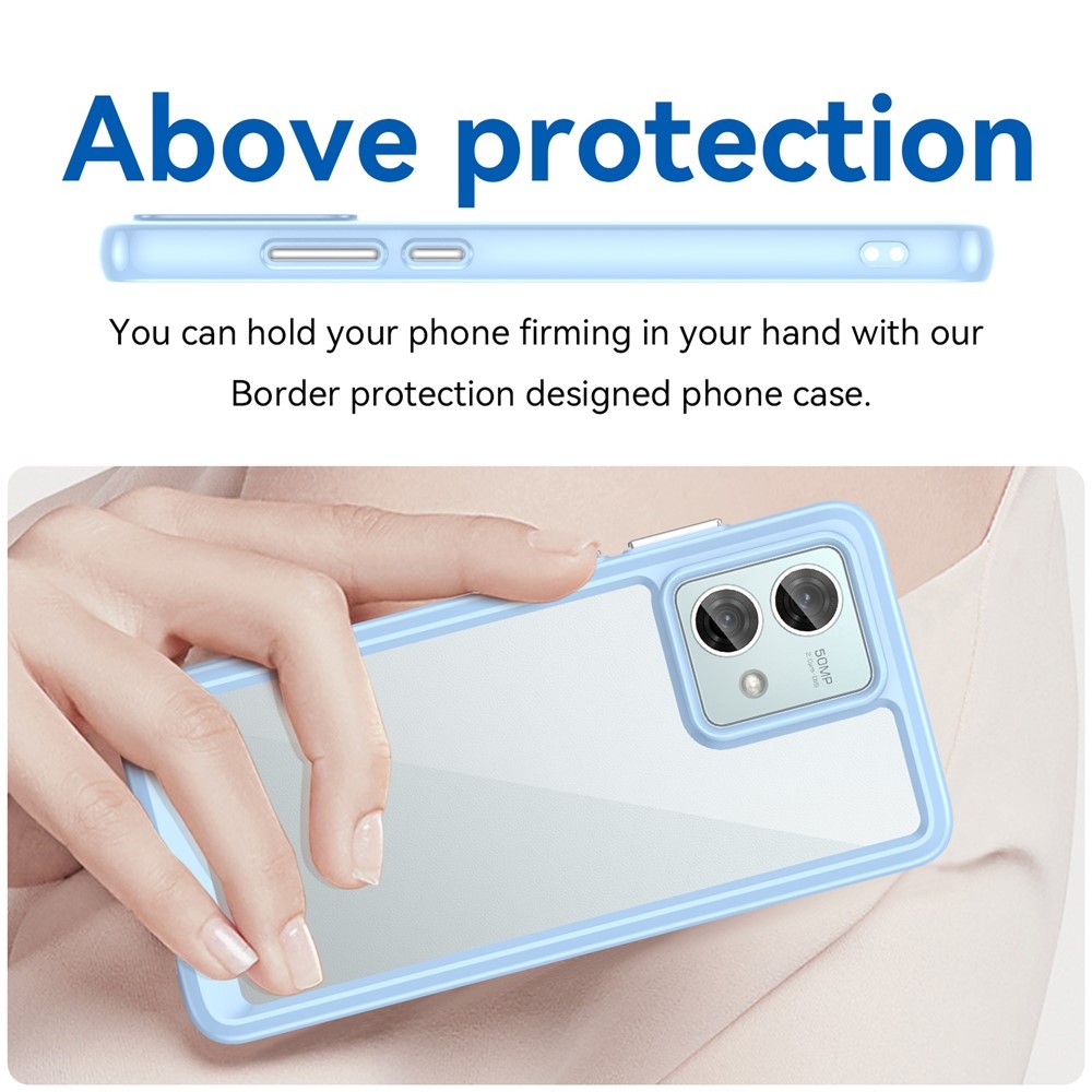 Gélový obal s pevným chrbtom na Motorola Moto G84 5G - modrý