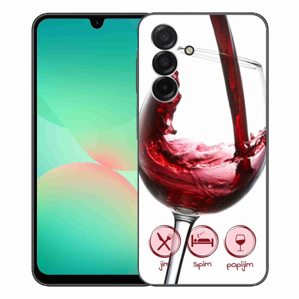 Gélový kryt mmCase na Samsung Galaxy A26 5G - pohár vína červené