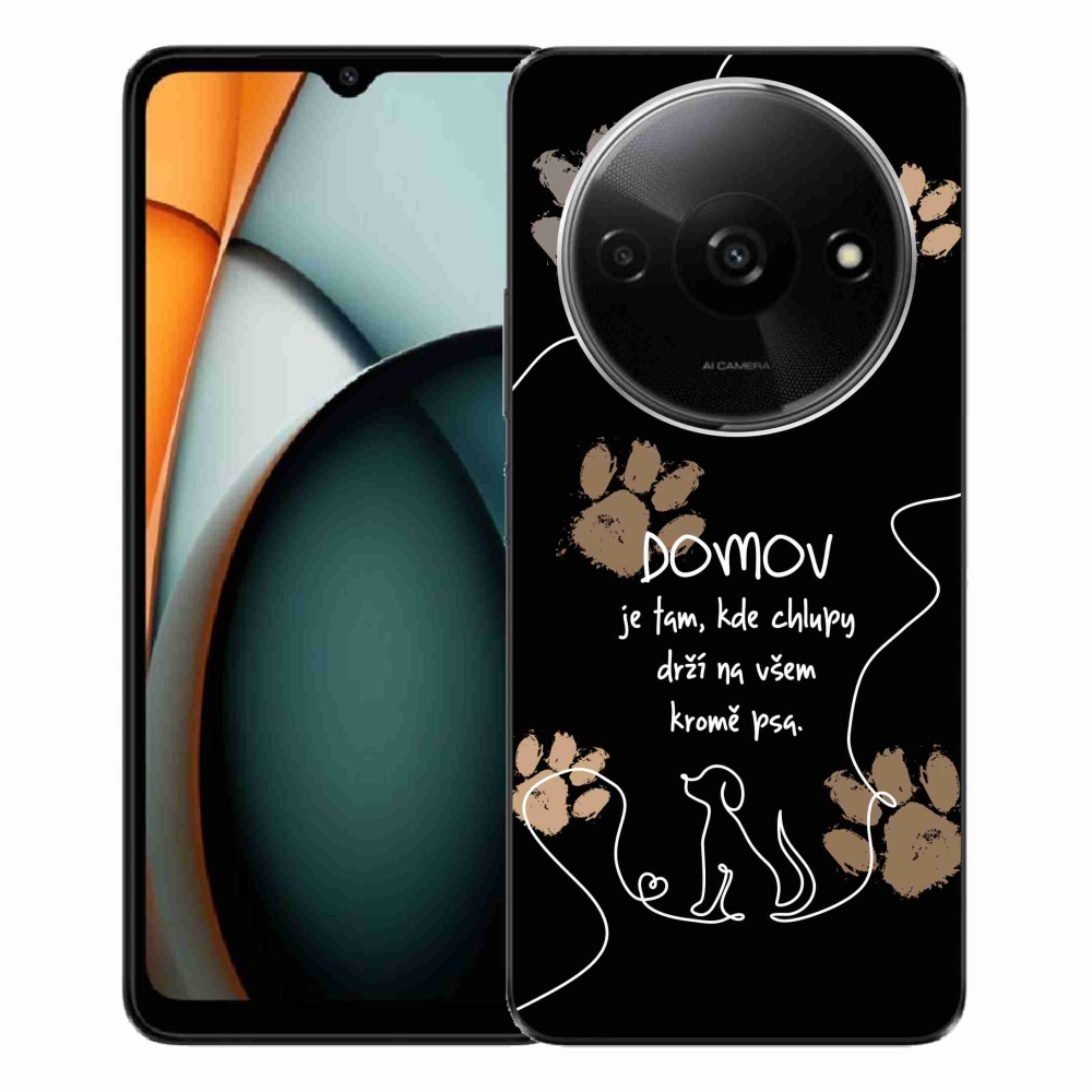 Gélový kryt mmCase na Xiaomi Redmi A3 - psí motív čierne pozadie