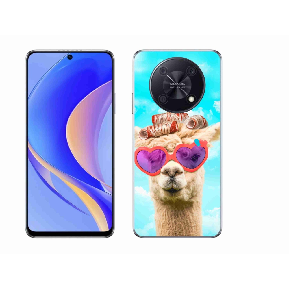 Gelový kryt mmCase na Huawei Nova Y90 - lama s brýlemi