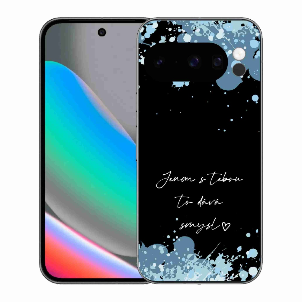 Gélový kryt mmCase na Google Pixel 10 Pro - zamilovaný text čierne pozadie